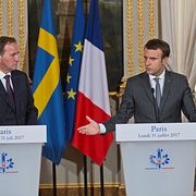Stefan Löfven, Emmanuel Macron.