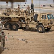 Ett Patriotsystem i Abu Dhabi 2022.