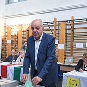 Tamas Sulyok vid valet i våras.