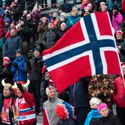 Arkivbild: Publik vid skidtävlingar i Holmenkollen i Oslo.