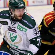 Färjestads Jesse Virtanen och Brynäs Linus Ölund under torsdagens match i veckan.