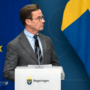 Ulf Kristersson och António Guterres. TT