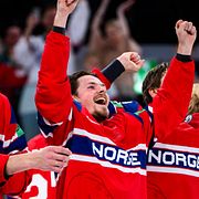 Norska spelarna jublar.
