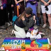 Bild från manifestation i Berlin, 26 juli.