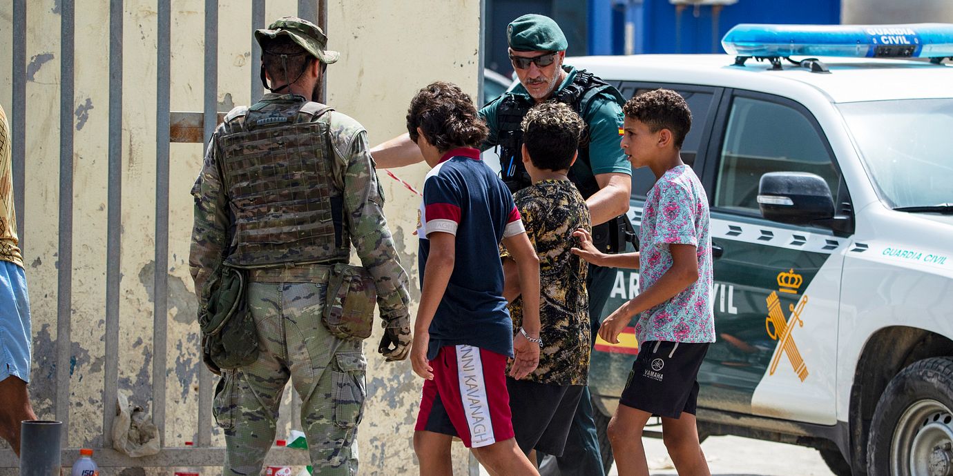 Migranter i Ceuta.