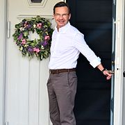Statsminister Ulf Kristersson (M) vid sommarresidenset Harpsund.