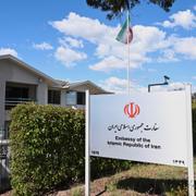 Arkivbild på Irans ambassad i Canberra.