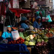 Grönsaksmarknad i Bolivia.