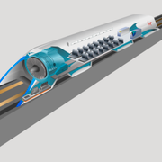 Illustration av hyperloopkonceptet. 