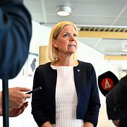 Socialdemokraternas partiledare Magdalena Andersson (S).