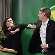 MP:s språkrör Märta Stenevi och Per Bolund.