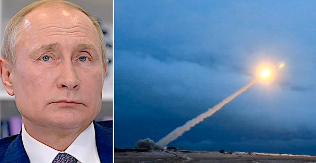 Vladimir Putin/Vad Putin 2018 sa var deras nya kryssningsrobot med kärnkraft. TT