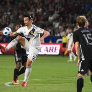 Zlatan i nattens match mellan LA Galaxy och Kansas.