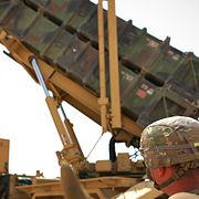 Ett amerikansk patriotsystem i Förenade Arabemiraten.