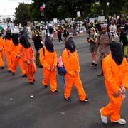 Arkivbild från en demonstration mot tortyren i fängelset i Washington.