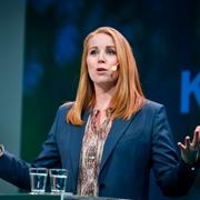 Partiledaren Annie Lööf under C-stämmans invigning