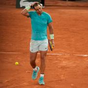 Rafael Nadal under matchen. 