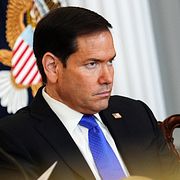 Donald Trump och Marco Rubio i augusti.