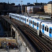Tunnelbanebron vid Slussen.