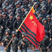 Kinesisk militärparad i Peking för ett år sedan.