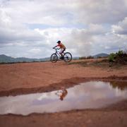 Cyklist i Essequibo, 18 november. 