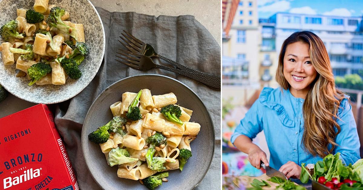 Krämig vegetarisk pasta – snabb och lättlagad