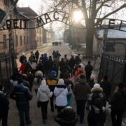 Förintelselägret Auschwitz-Birkenau fotograferat den 25 januari 2025.