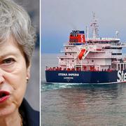 Theresa May/fartyget Stena Impero.