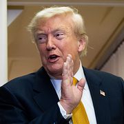 Donald Trump på Air Force One.