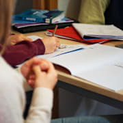 Elev under en lektion.