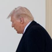 President Donald Trump vid Vita huset. 