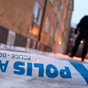 Polisen vid huset i Pildammsparken.
