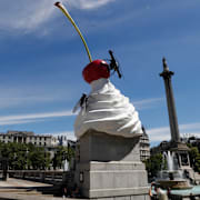 ”The end” på Trafalgar Square.
