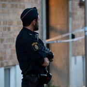 Polisen spärrade av ett område i Malmö torsdags.