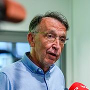 
Riksmäklare Mats Wilhelm Ruland efter mötet mellan SAS och fackförbunden.