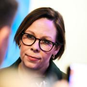 Utrikesminister Maria Malmer Stenergard (M) under Natos toppmöte i Haag i slutet av juni.