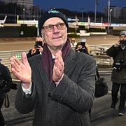 Stig H Johansson under en hyllning på Solvalla 2024.
