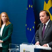 Annie Lööf (C) och statsminister Stefan Löfven (S)