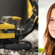 En miniatyrgrävmaskin från Atlas Copco, Anna Öster. Arkivbilder.