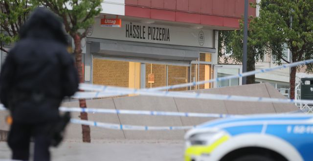 Två personer sköts vid en pizzeria i Borås. Adam Ihse/TT
