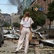 Arkivbild från Lukianivska i Kyiv juli 2024.