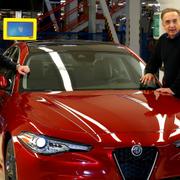 Alfredo Altavilla, till vänster, tillsammans med Sergio Marchionne. Mellan dem, en Alfa Romeo Giulia.