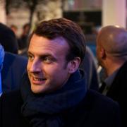 Emmanuel Macron på lördagen.