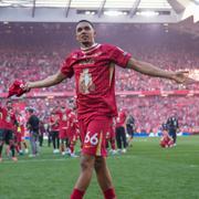 Trent Alexander-Arnold firar ligatiteln den 27 april.