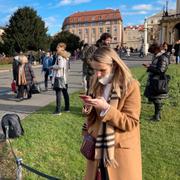 Bild från Zagreb på tisdagen.