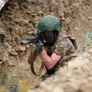Rysk soldat under en övning. 