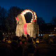 Arkivbild: Bocken invigdes traditionsenligt första advent. 