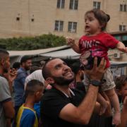 Bild från firande i Gaza.