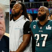 Donald Trump och Malcolm Jenkins (mitten)