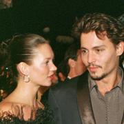 Johnny Depp och Kate Moss på filmfestivalen i Cannes, 1998.